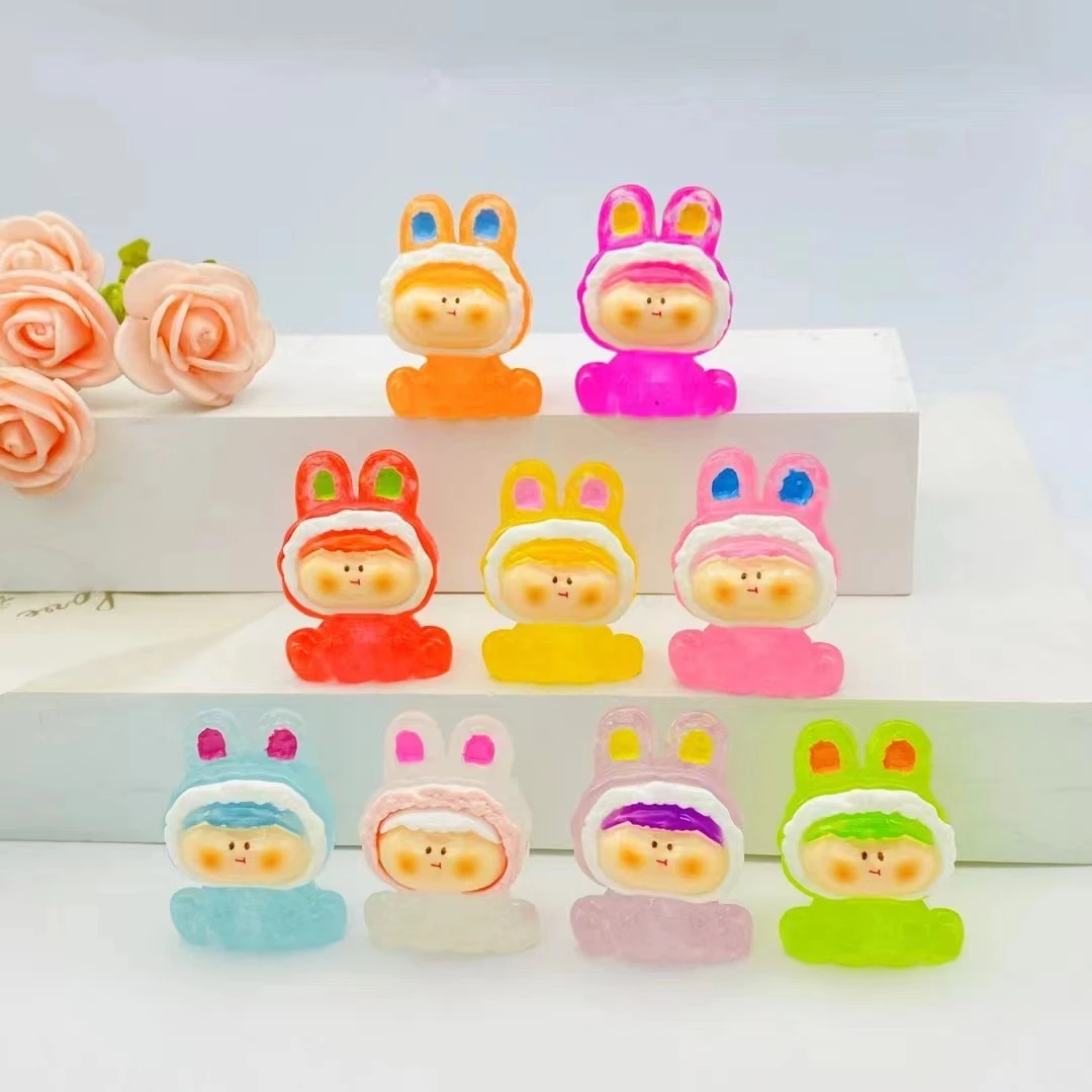 新款果冻色系莉莉丝DIY桌面小摆件大号夜光款车载小摆件挂饰