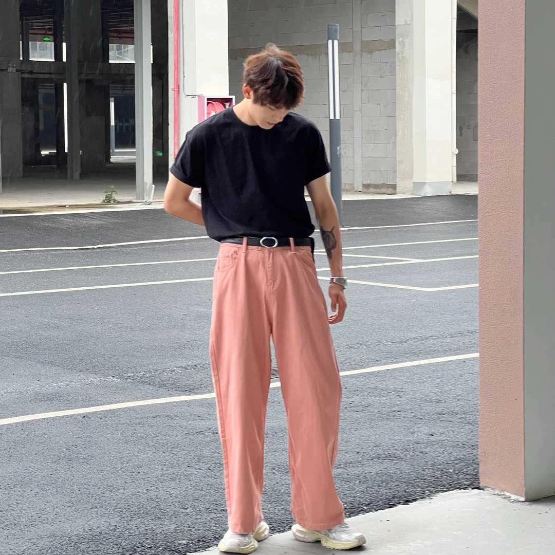 TENG_新款潮流设计宽松阔腿男女同款百搭牛仔裤