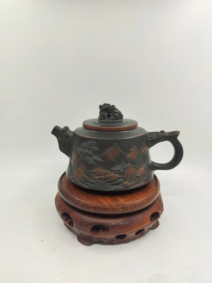 约280毫升左右 广西钦州坭兴陶茶壶精品茶具 泡茶壶 全手工