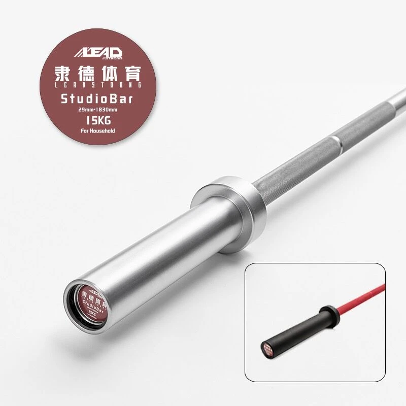 短款力量举训练杆 隶德体育 LeadStrong 硬杆深蹲卧推硬拉健身杠