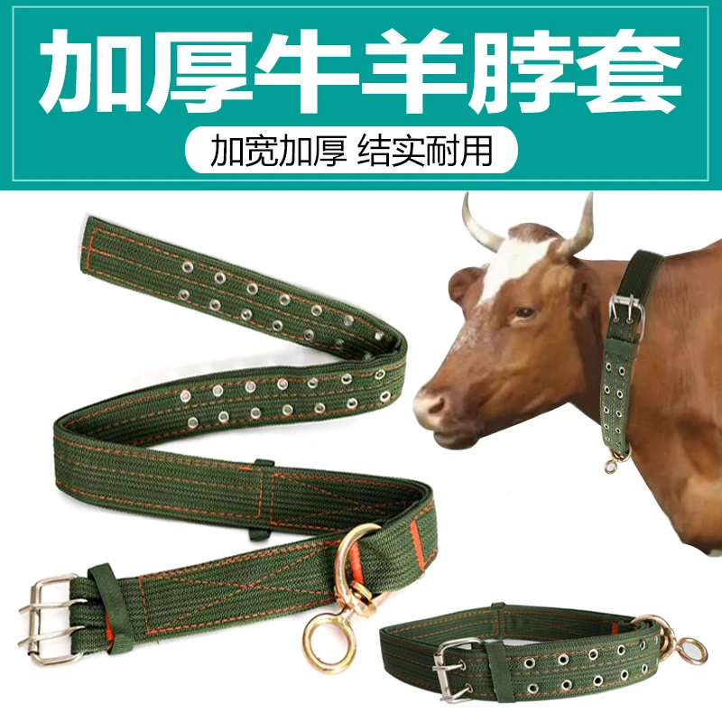 加厚育肥牛脖套羊脖套加宽耐磨牵牛牛项圈羊用颈圈调节耐用养殖场
