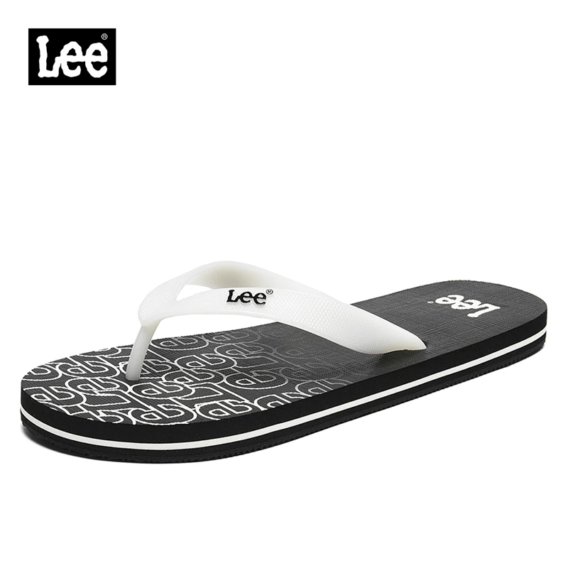Lee男士热门休闲拖鞋夏季舒适防滑户外凉拖经典黑色夹脚人字拖鞋