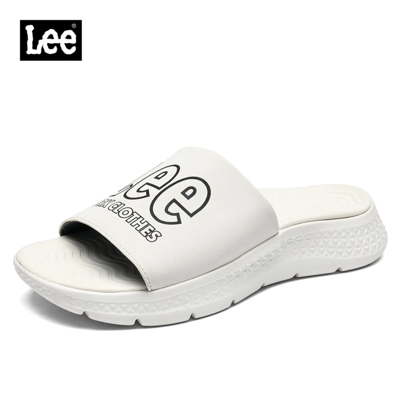 Lee秋季一字拖鞋外穿厚底休闲凉拖男士舒适户外百搭软底潮流防滑