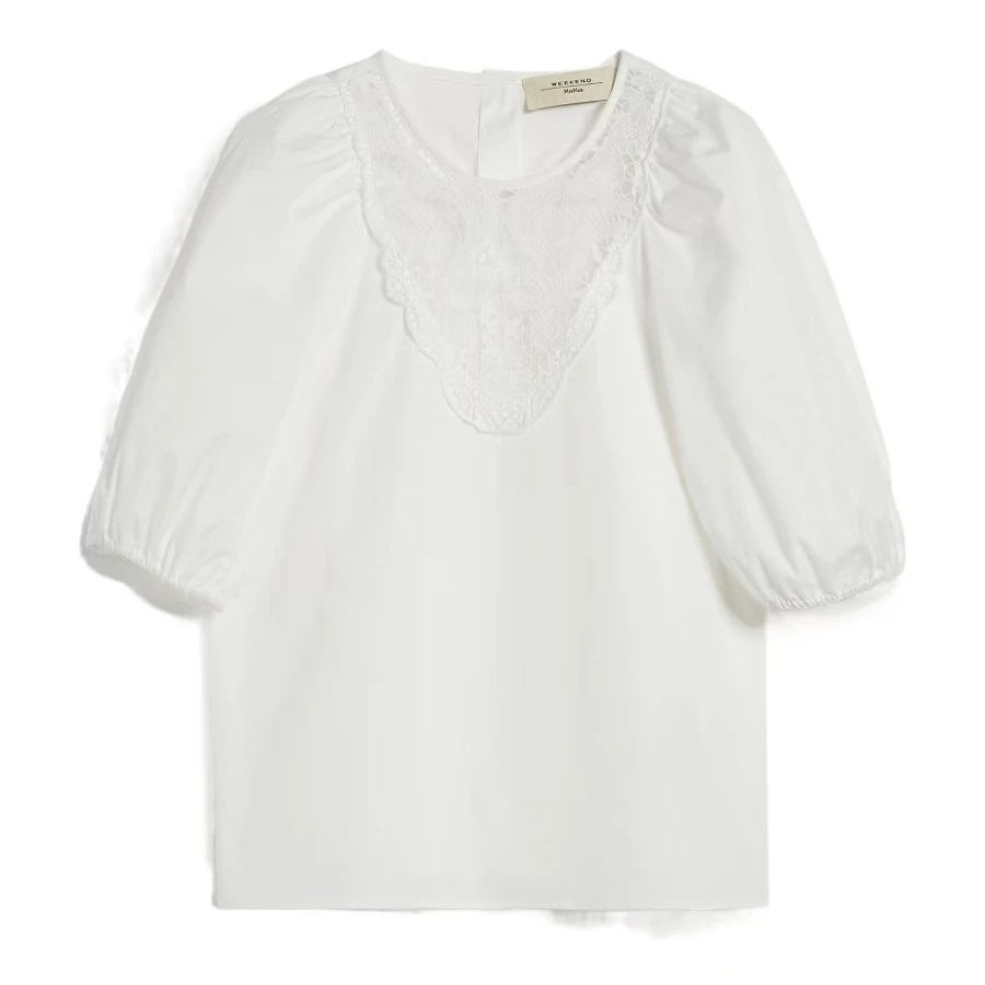 Weekend Max Mara 全新带吊牌 新款刺绣府绸罩衫 女 40码
