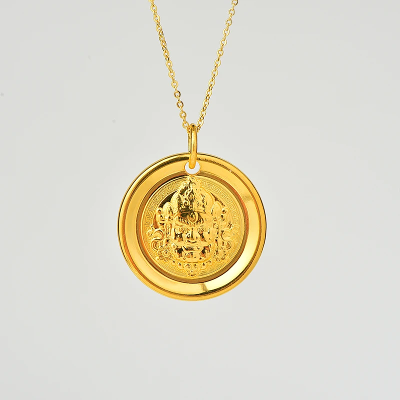 吊坠足银 简约时尚经典财神吊坠