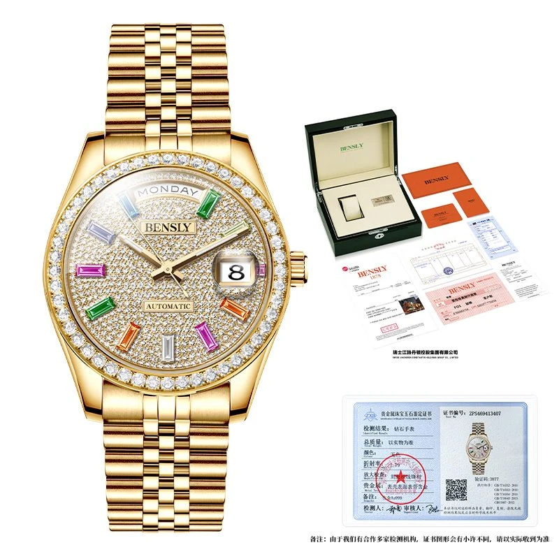 瑞士品牌BENSLY宾时力 永恒满天星系列 男士机械手表-BY221-DQCM