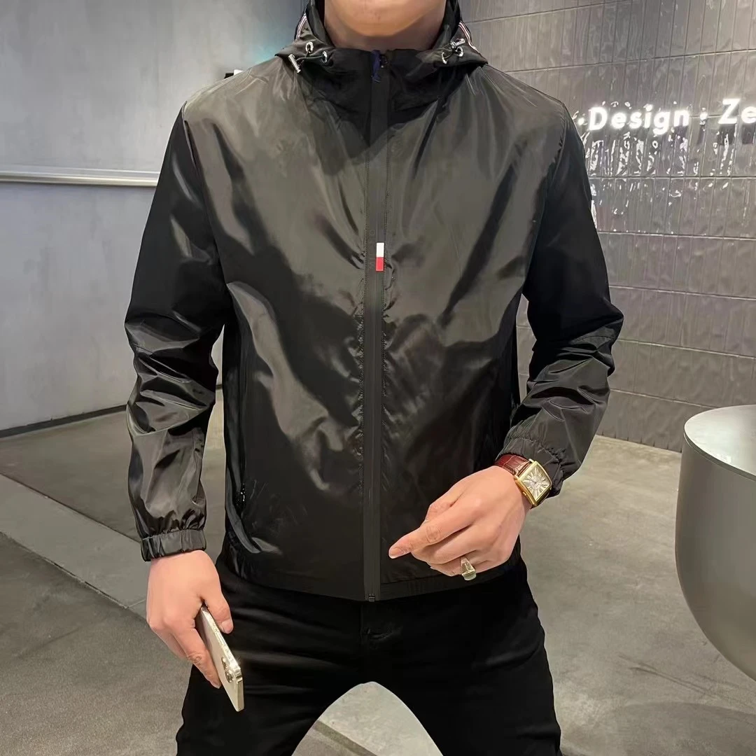 春夏9903M家户外情侣运动风休闲男外套薄款夹克轻薄男士连帽男款