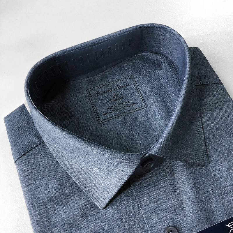 净板无刺绣DP高端定制男士衬衫商务长袖正装长袖短袖免烫抗皱上衣