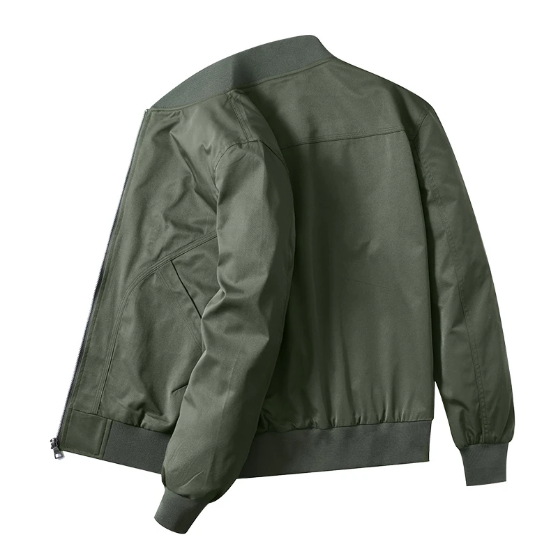 秋冬季新款男士潮流时尚百搭舒适工装休闲飞行夹克MA-1棒球领外套