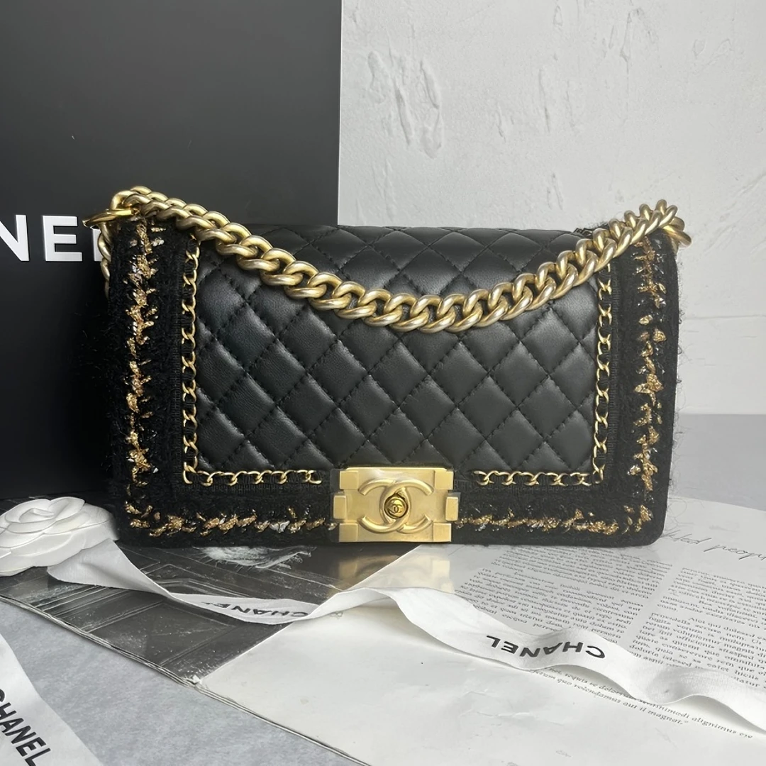 95新 Chanel/香奈儿 小鱼儿/080102/中号leboy时尚单肩斜挎口盖包