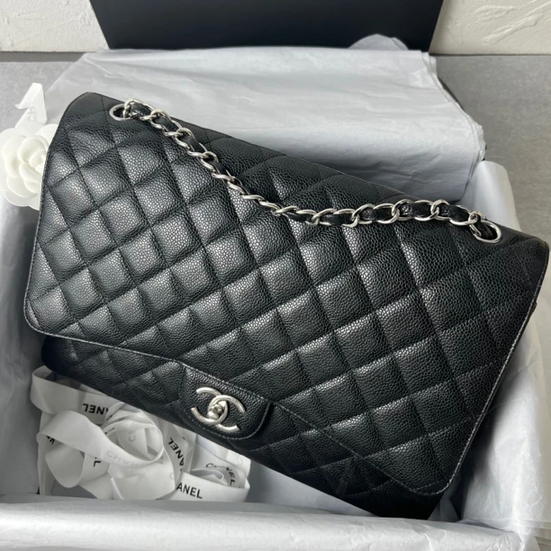 95新 Chanel/香奈儿 小鱼儿/012103/经典休闲时尚款CF maxi单肩包