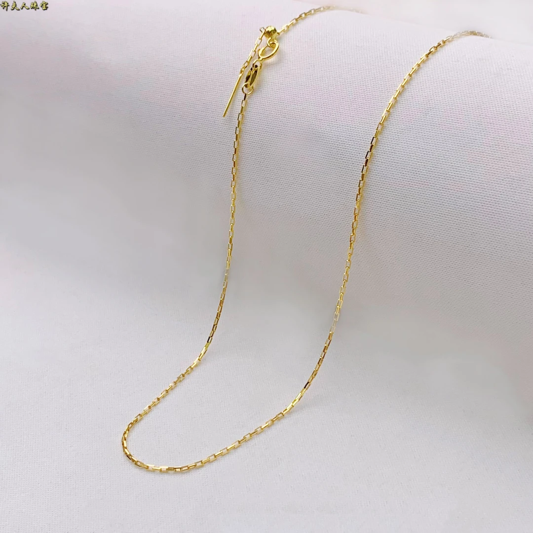 链子925银 S925 时尚气质百搭 卡加针式万能链45cm 可调节