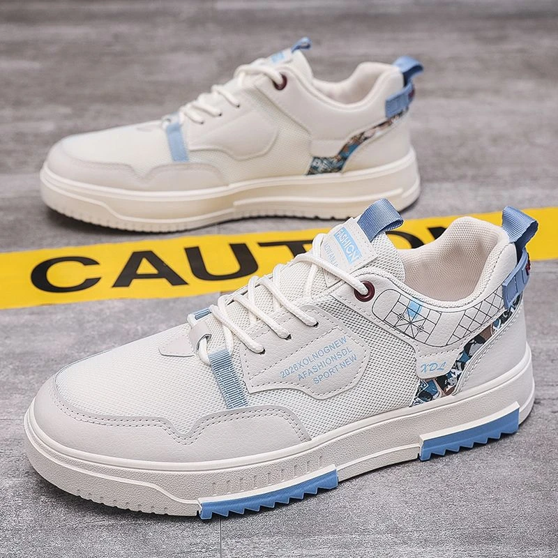 男鞋春秋透气薄款网面防臭学生镂空网鞋百搭休闲板鞋运动小白潮