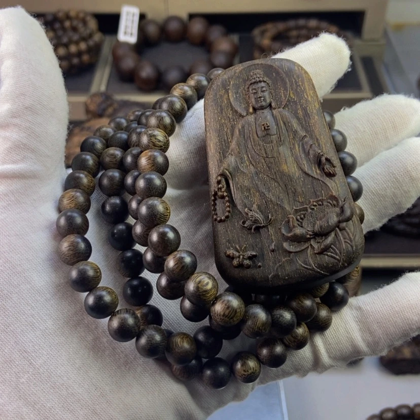 【闪购商品】沉香手串薄****虹越南芽庄白棋