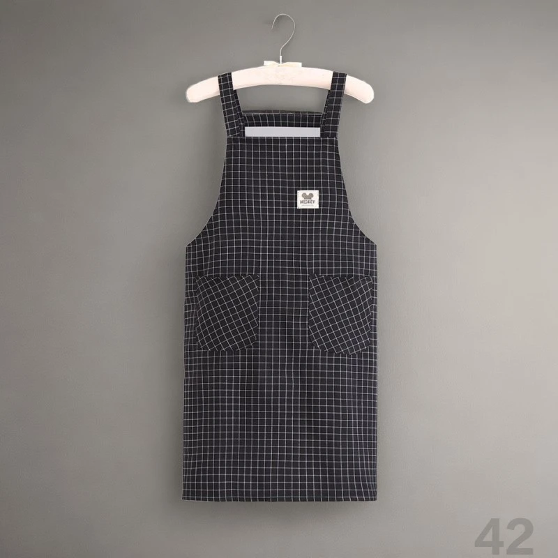 棉布围裙厂家时尚家用成人厨房专用条纹围裙批发可定印广告围裙