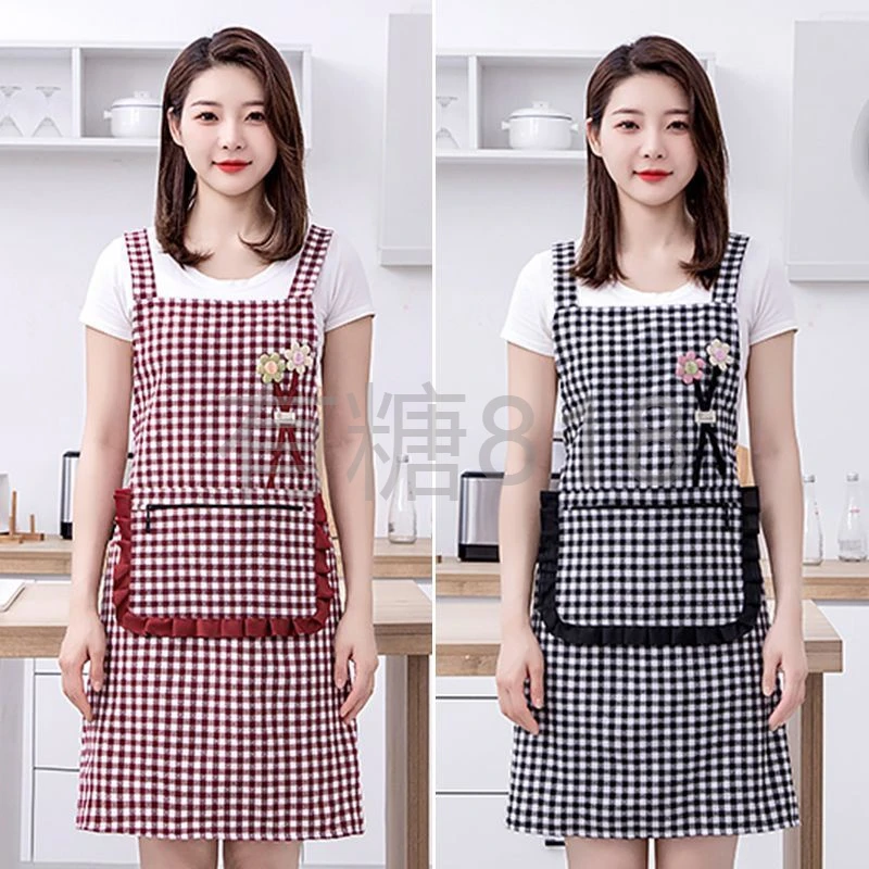 防水专用围裙年轻人的围裙【夏季透气款】围裙厨房家用围裙花边