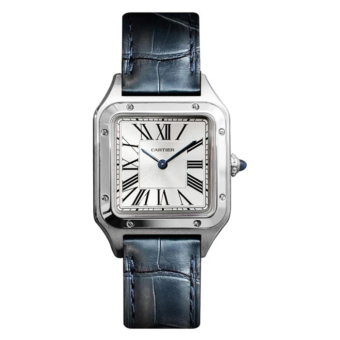 99新 Cartier/卡地亚 山度士WSSA0023 石英方形 女士腕表 21年