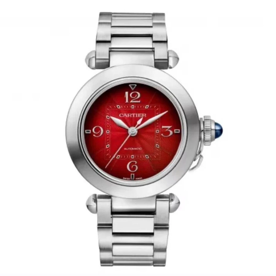 99新 Cartier/卡地亚 帕莎WSPA0031防水双表带机械35盘女表 22年