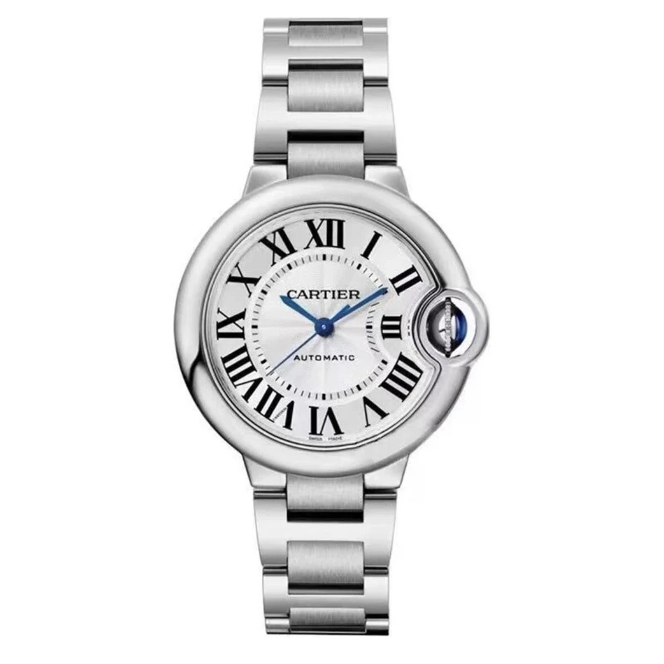 95新 Cartier/卡地亚 蓝气球W6920071机械33钢带女表 21年大全套