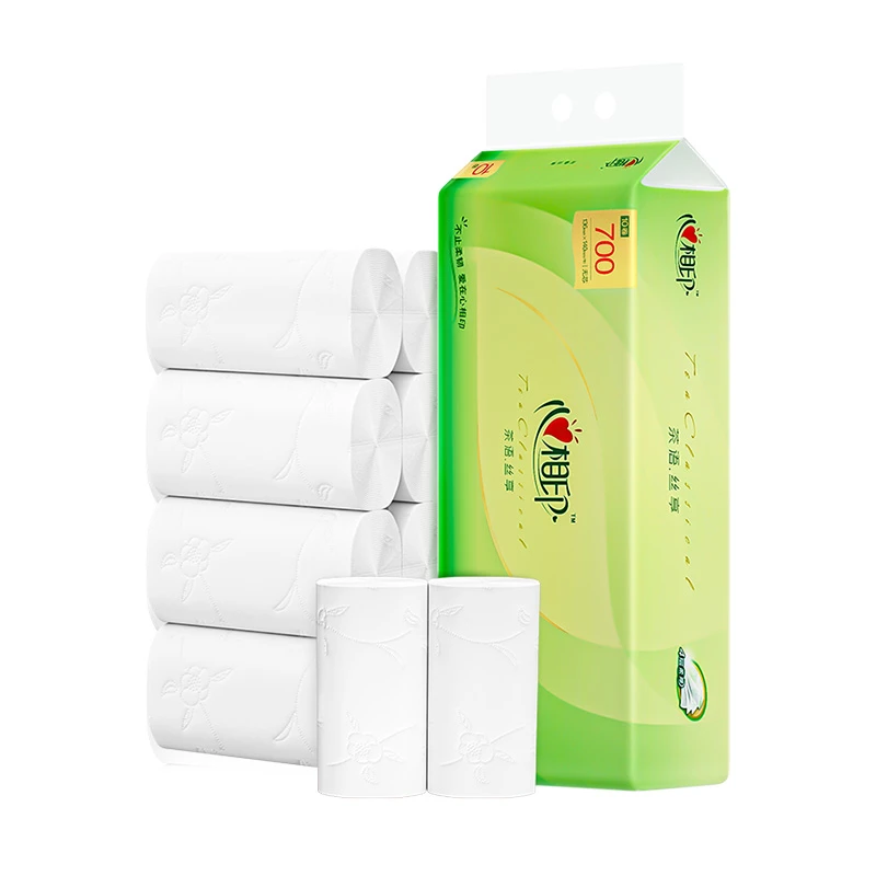 心相印茶语丝享卷纸10卷卫生纸无芯卷筒纸70g实惠装纸巾原生木浆