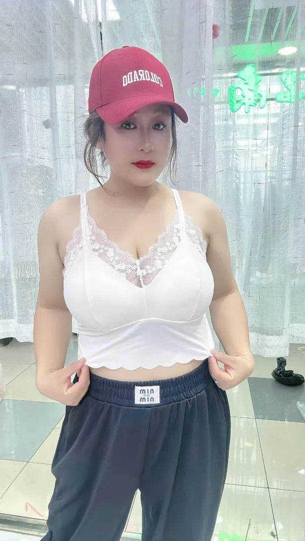 【齐齐家】兔耳朵内衣夏季薄款蕾丝聚拢性感无钢圈美背蕾丝吊带一体