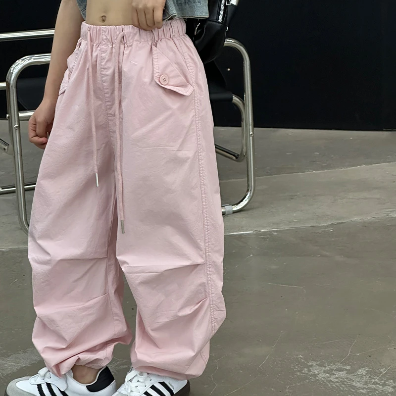 K26259女童裤子薄款儿童休闲裤春装新款2025夏季宽松束脚裤长裤潮