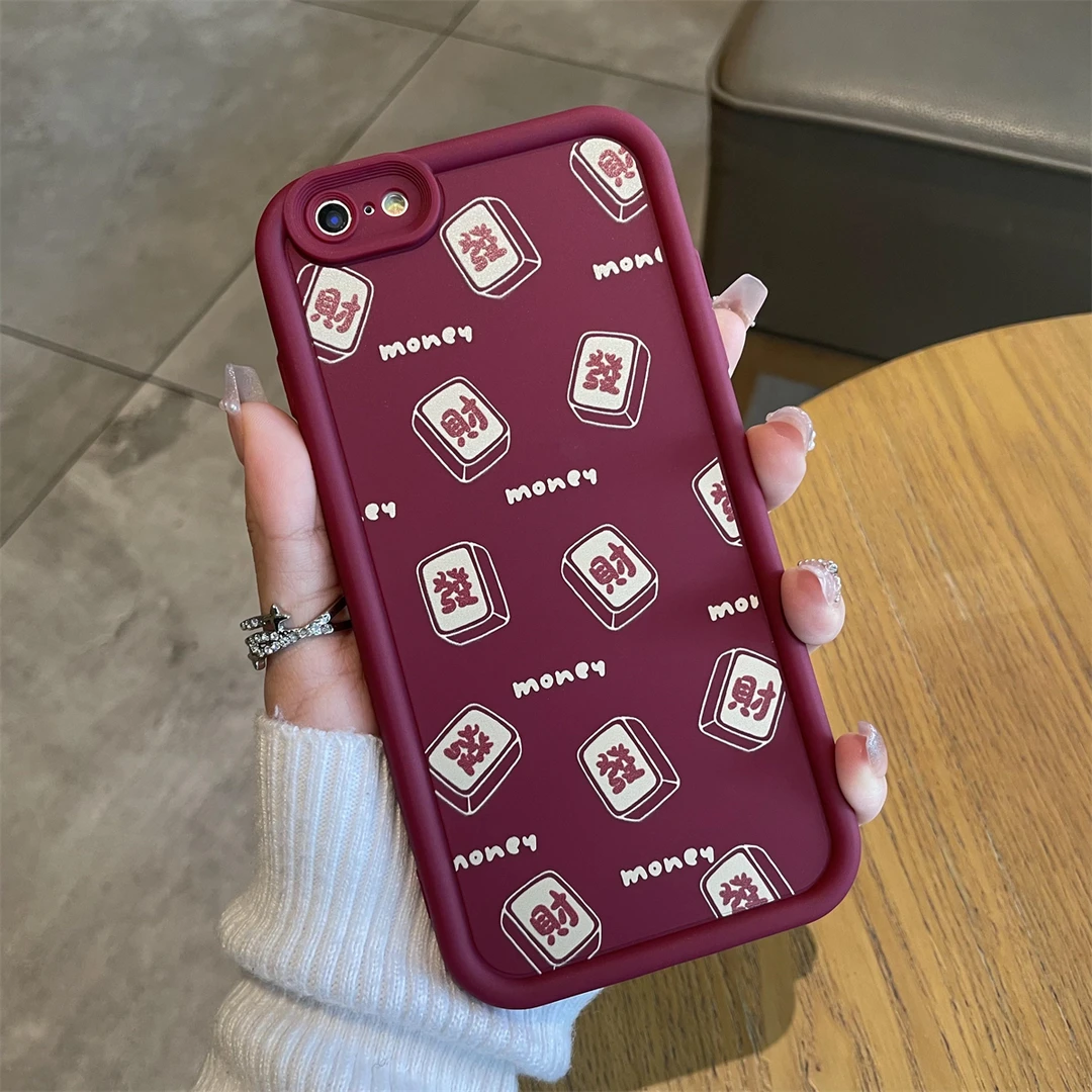适用于苹果6plus/6Splus发发麻将手机壳防摔小众创意天眼阶梯新款