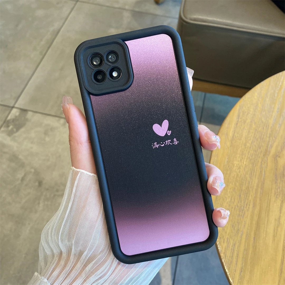 适用于OPPO Reno4 SE渐变紫满心欢喜手机壳防摔天眼阶梯新款保护