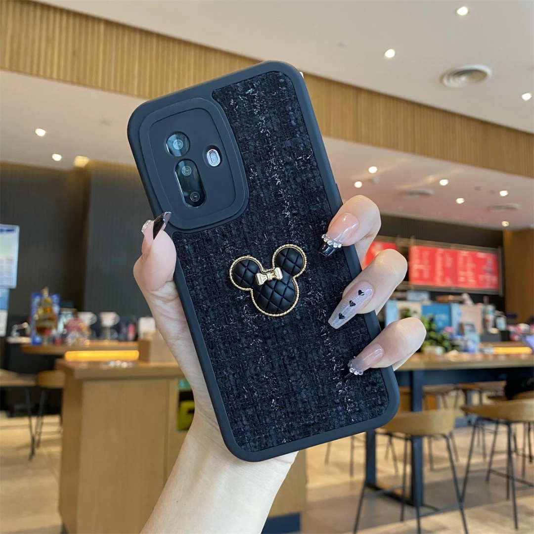 适用于VIVO X30-小胖妞针织【黑色】MN-全包防摔硅胶软壳