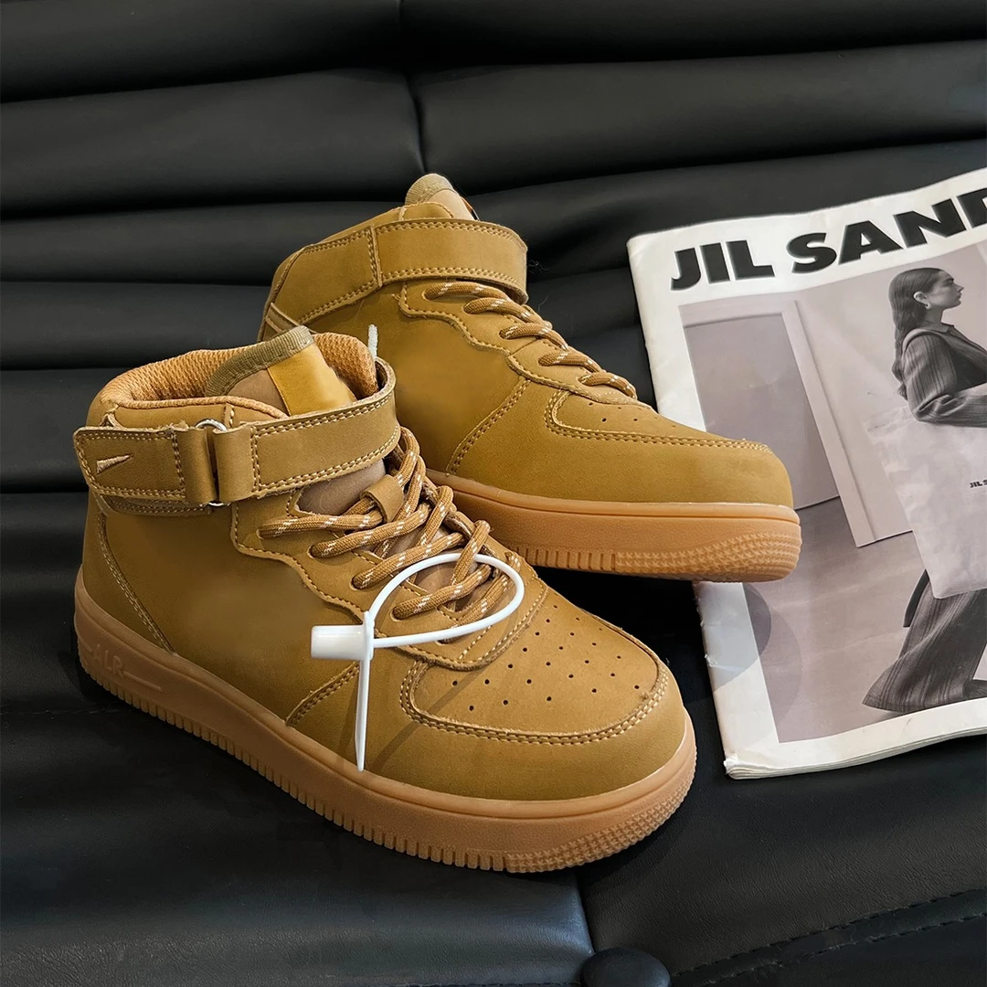 男童运动鞋冬季新款时尚软底百搭休闲中帮儿童篮球鞋板鞋3283B