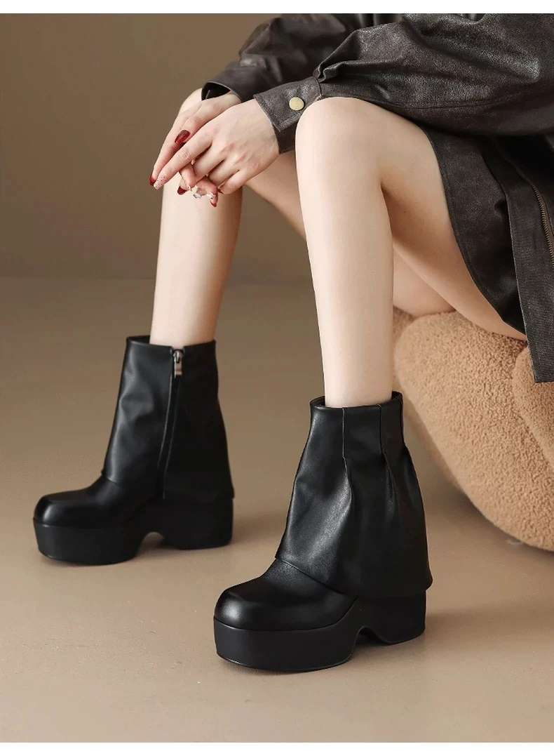 高跟短靴时尚女鞋   看直播听主播提示下单～