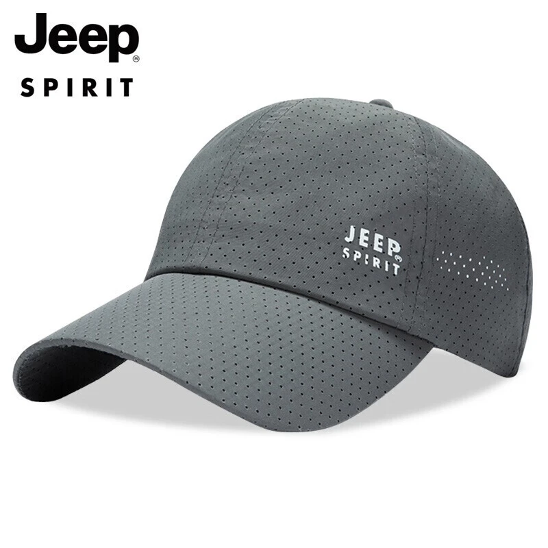 JEEP吉普夏季男士帽子户外棒球帽速干透气网眼帽休闲遮阳帽薄款