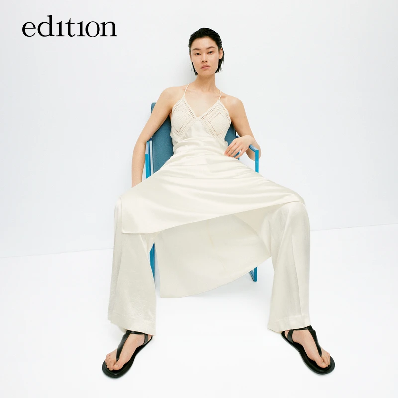 【商场同款】edition钩针拼接吊带连衣裙#EBD2DRS010