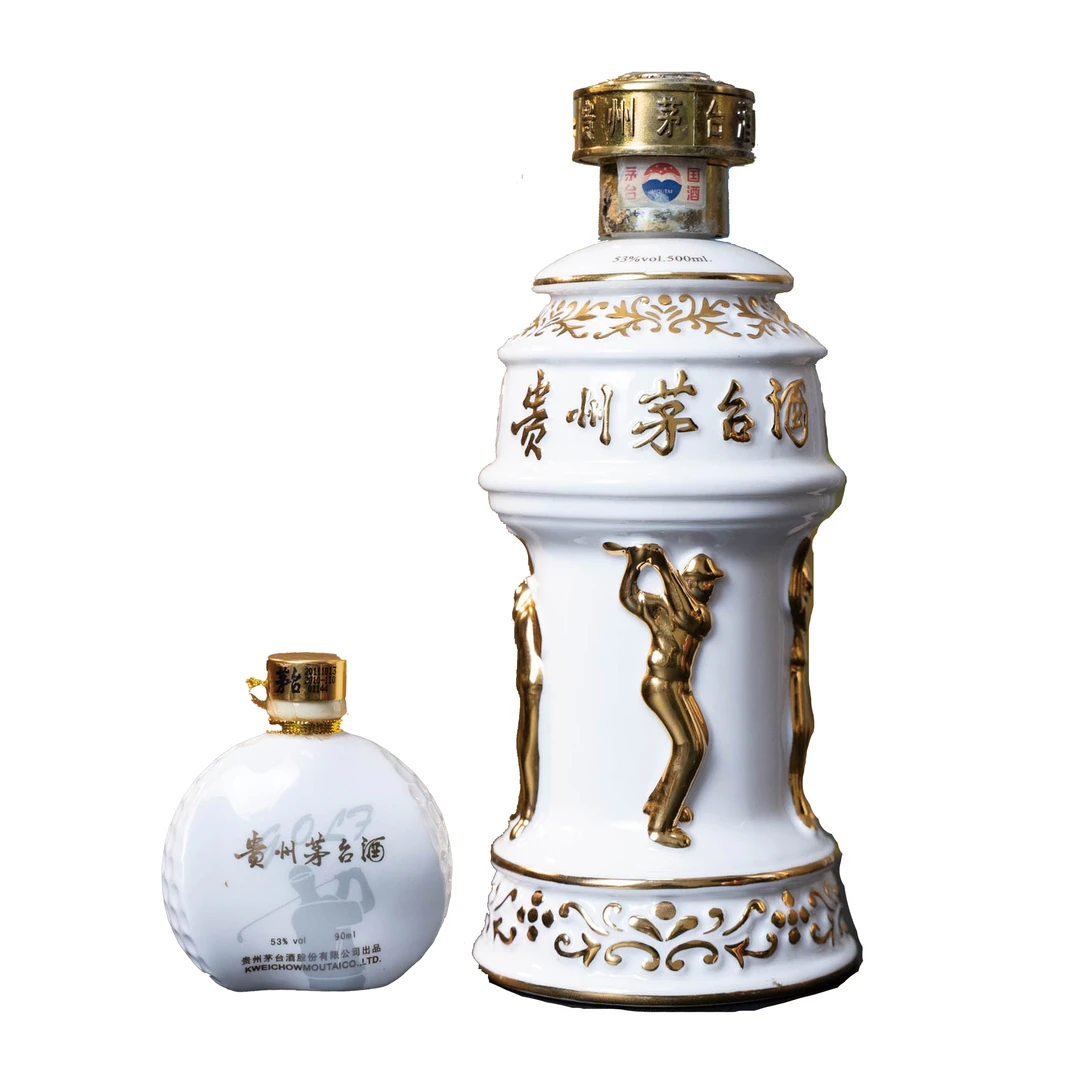 KWEICHOW MOUTAI/贵州茅台2007年高尔夫礼盒53%Vol500+90ml