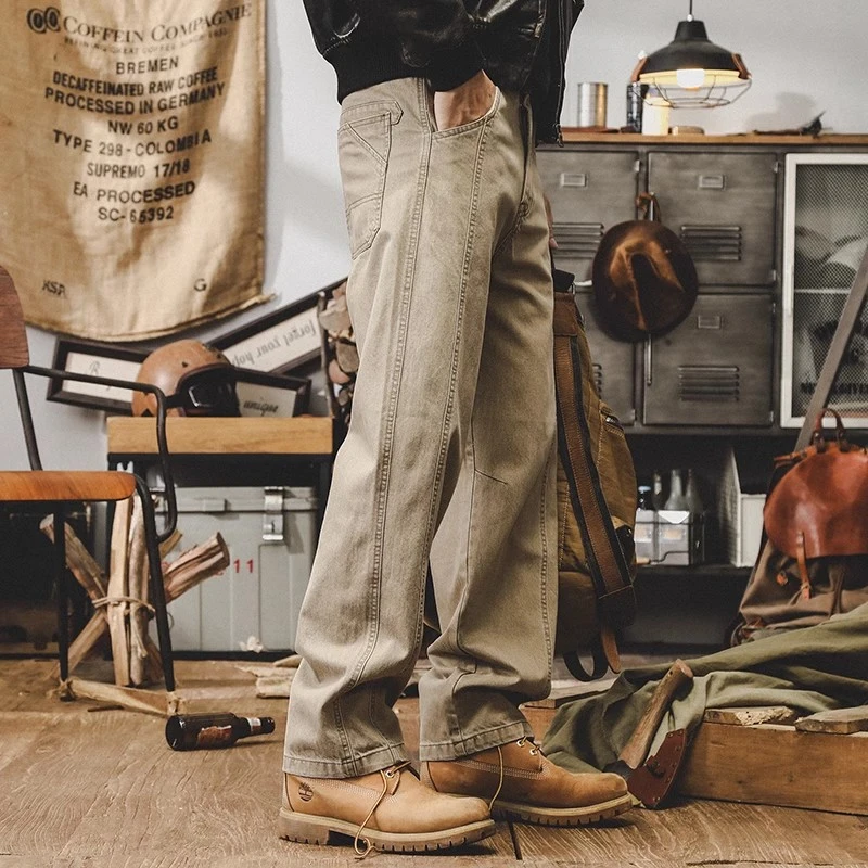 杰雷诺美式重磅牛仔裤男直筒2025新款裤子男宽松潮牌秋冬休闲长裤