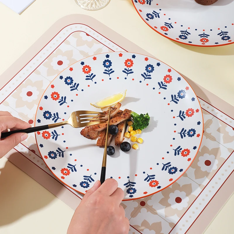 【买一赠一】亚光釉10.5英寸西餐盘牛排盘main plate 西餐正餐盘