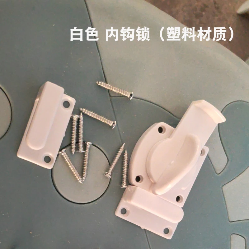 pvc折叠门专用内锁 卫生间钩锁 金属钥匙锁