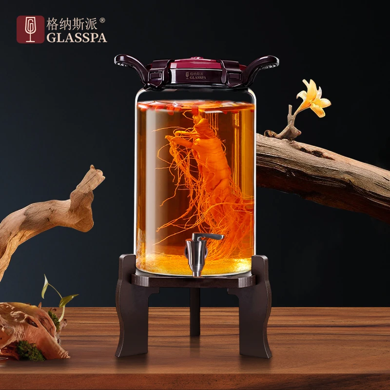 格纳斯派泡酒瓶加厚高硼硅玻璃高端带龙头密封不跑酒