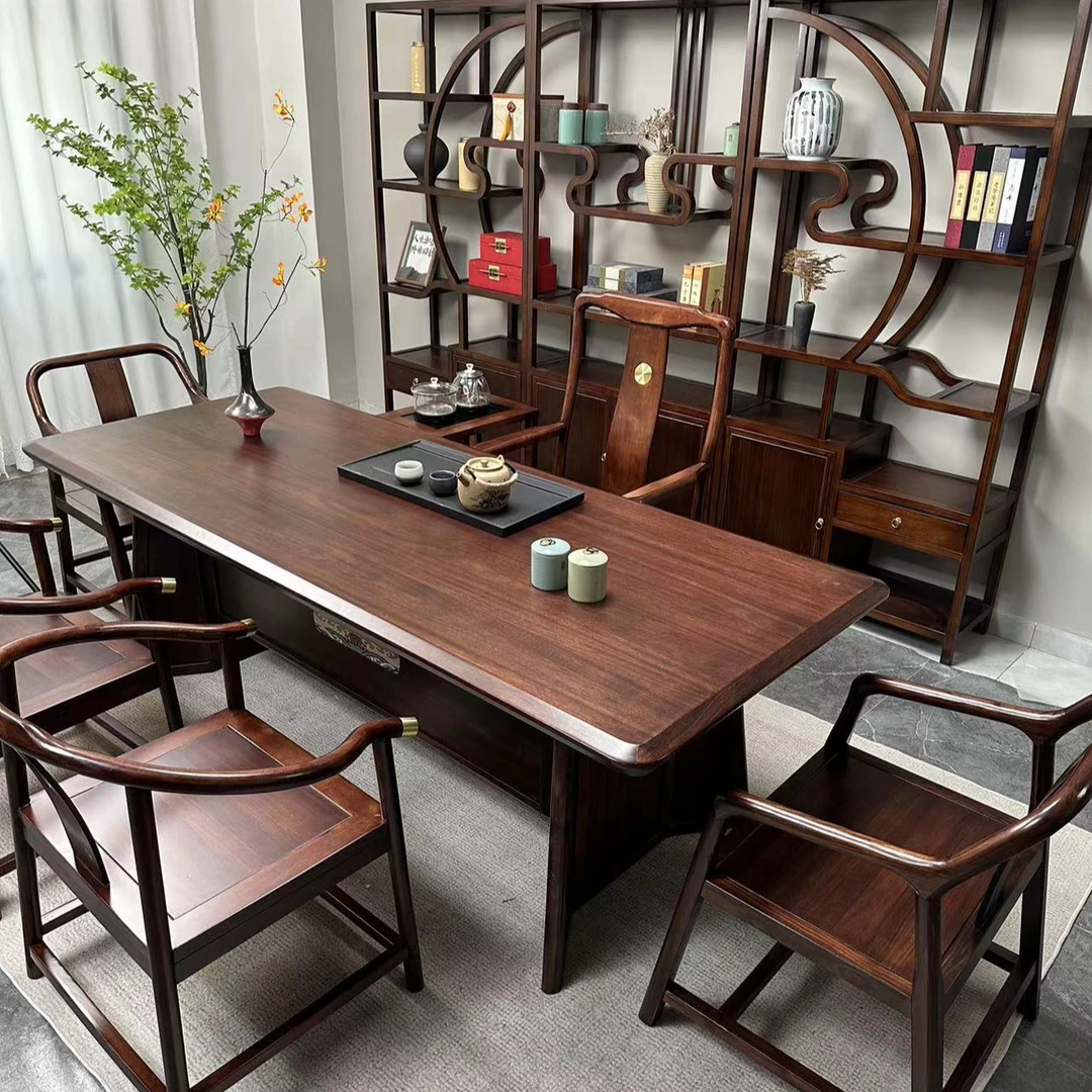 新中式乘风破浪茶桌客厅家用禅意办公室书房两用泡茶桌茶桌椅组合