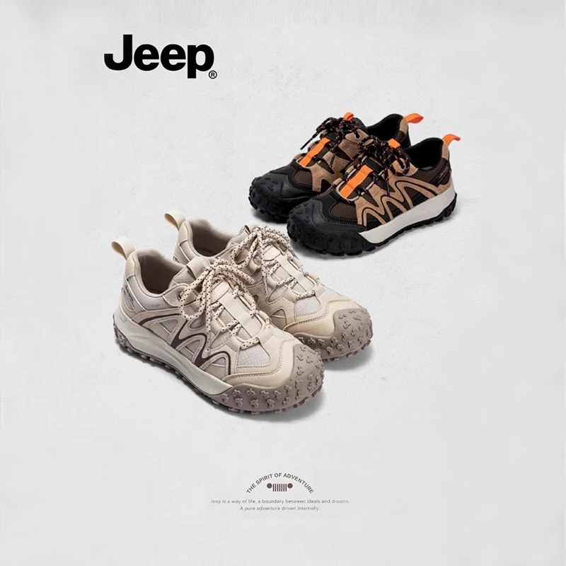 【JEEP吉普】秋季低帮户外徒步潮流登山鞋女百搭厚底运动时尚休闲鞋