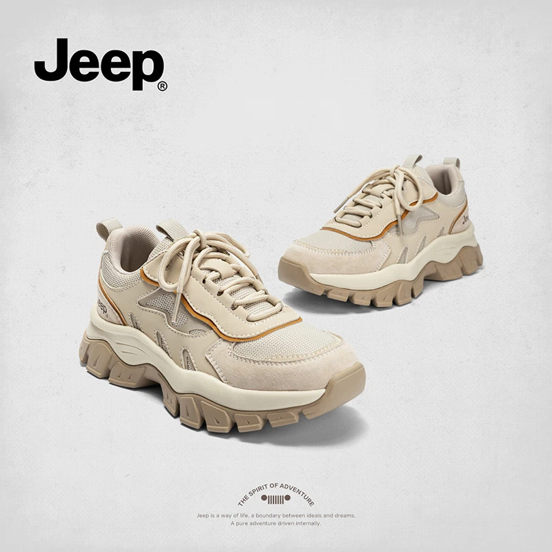 【JEEP吉普】增高老爹鞋2025秋季厚底百搭潮流显脚小运动休闲时尚鞋