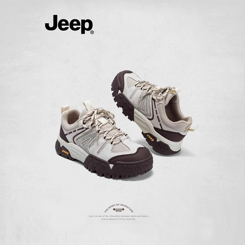 【Jeep吉普】2025秋冬季户外徒步防滑休闲鞋耐磨复古百搭运动登山鞋