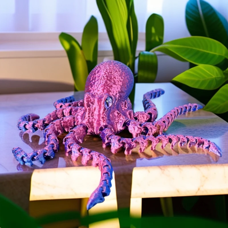 八爪鱼3D打印模型仿真创意手办礼物章鱼摆件鱼缸造景饰品网红玩具