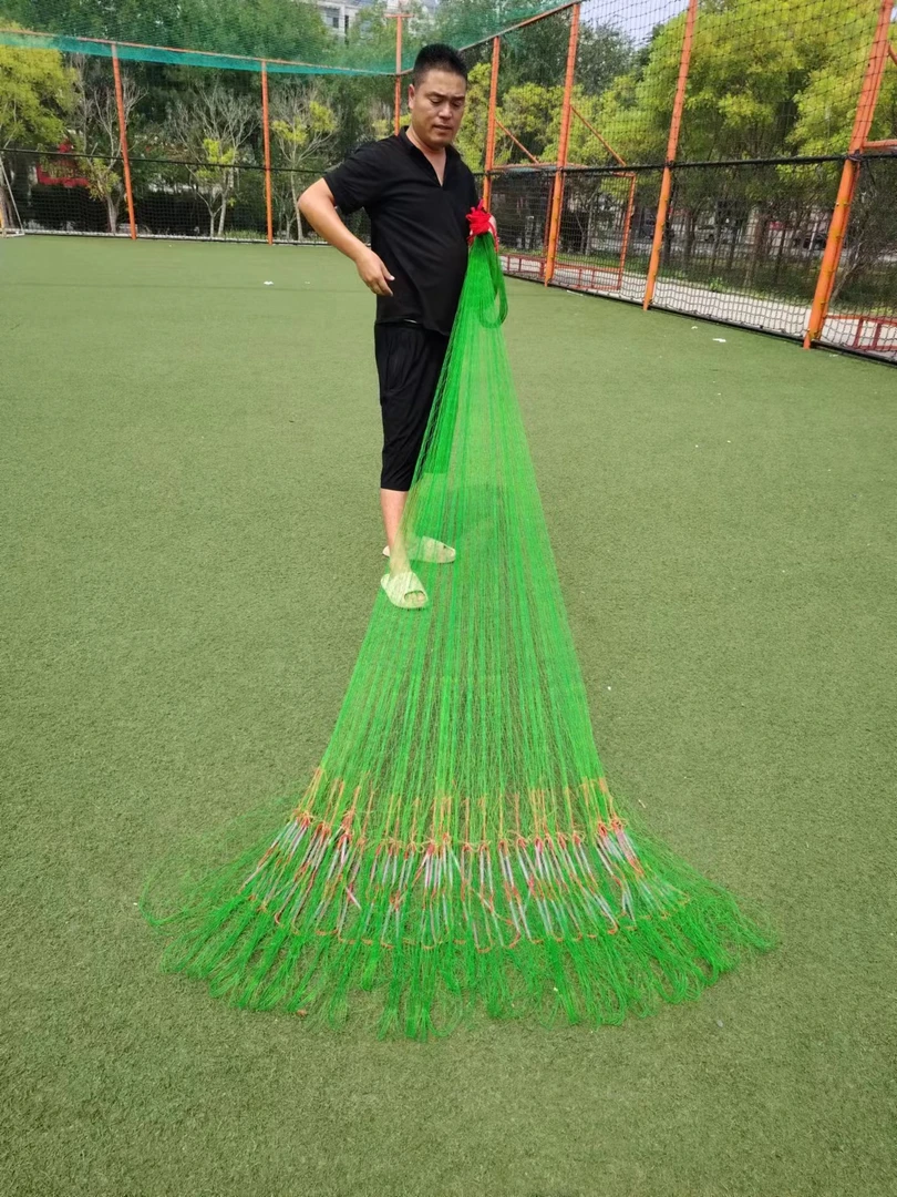 8编5指4米 4.5米 5米 野井二代大力马线纯手工手撒网冲压铅坠