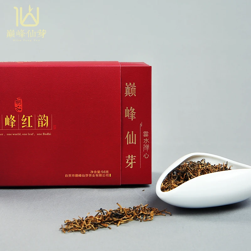 高级小种红茶四川2025新茶金骏眉特级浓香型巅峰红韵茶叶56g 礼盒