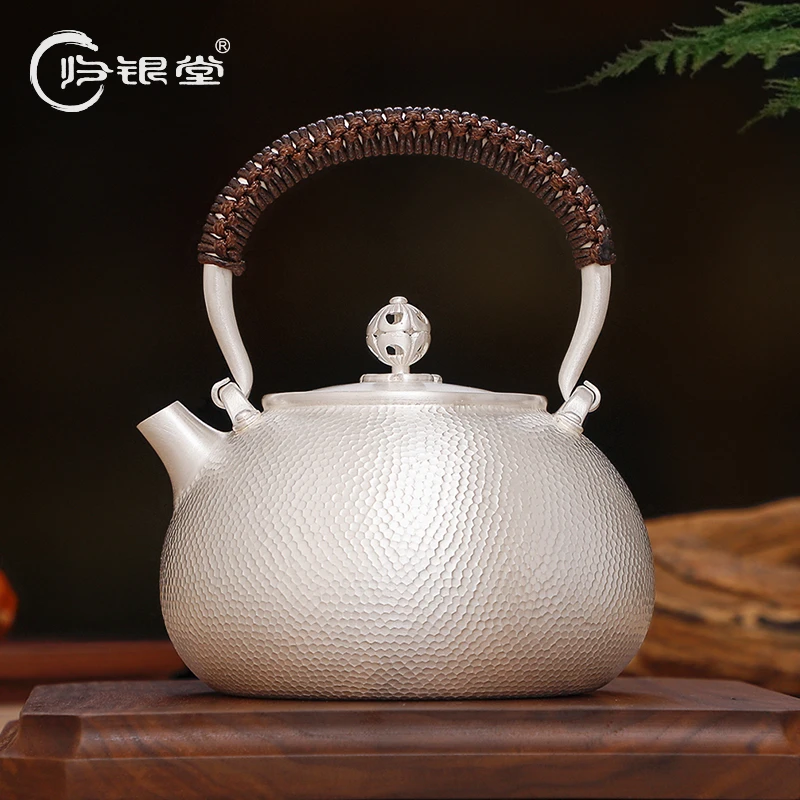 归银堂锦鳞烧水壶纯手工大容量煮水壶提梁壶手工茶具GS-HCH180808