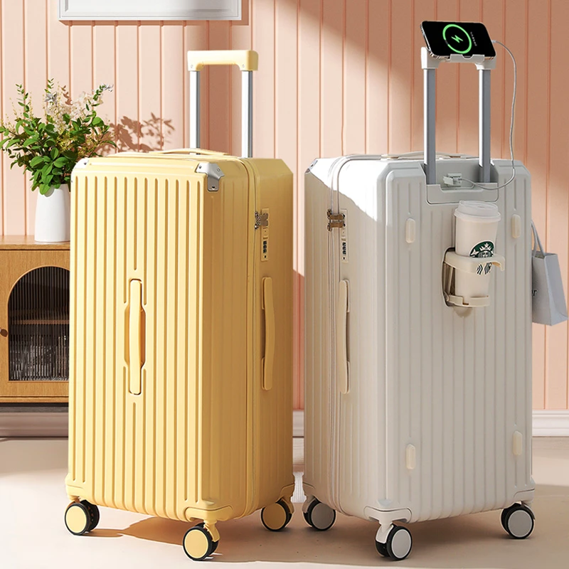 2024新款五轮加厚行李箱大容量学生拉杆箱高颜值皮箱密码旅行箱