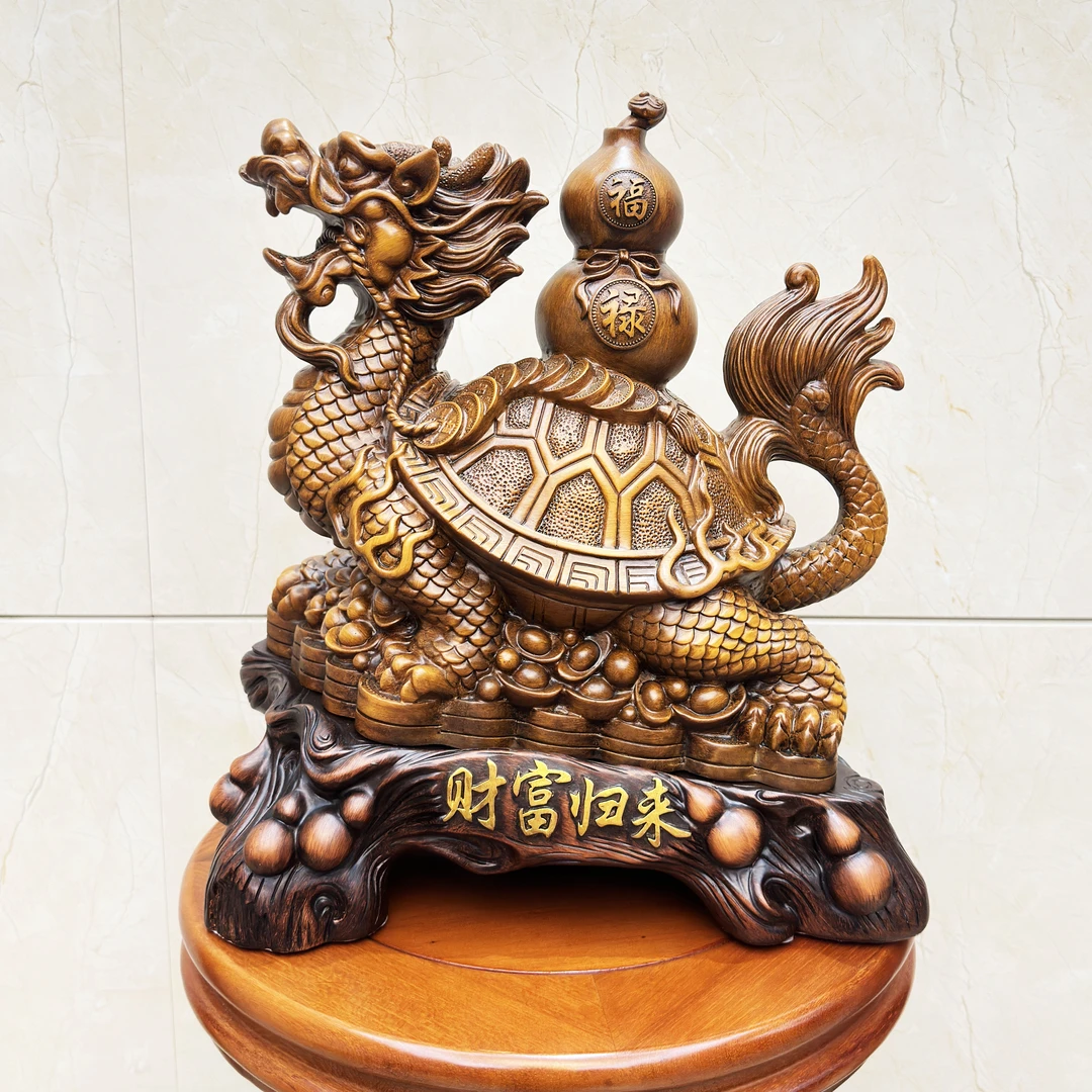 龙龟摆件财富归来高档中式大号玄关摆设