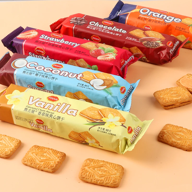 【大妮】孟加拉进口熊古屋水果味夹心饼干童草莓香草饼干零食90g