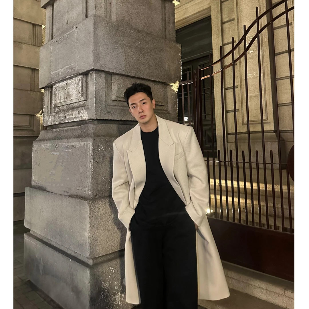 ANN DER “秋冬重磅男士长款风衣大衣SL61050